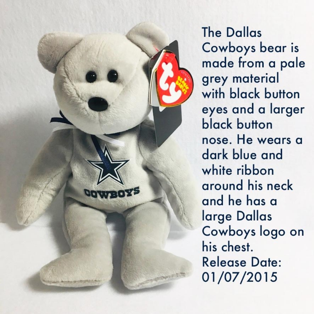 Ty Beanie Babies DALLAS COWBOYS Bear RETIRED NEW - Picture 2 of 7